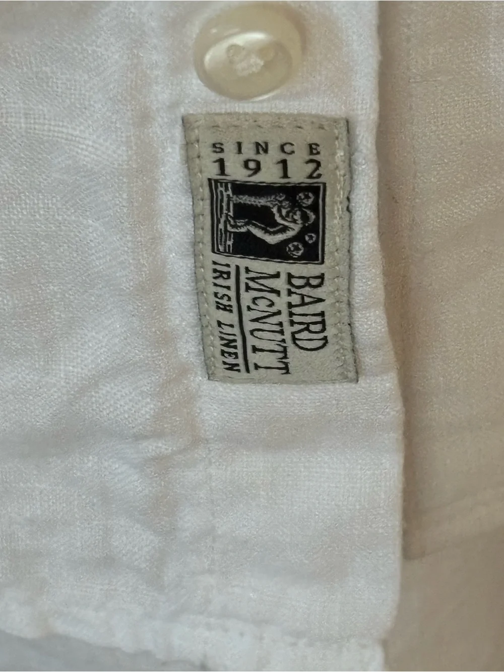 J.Crew Baird McNutt Irish Linen Shirt Slim Untucked White Size XL - white linen